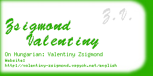 zsigmond valentiny business card